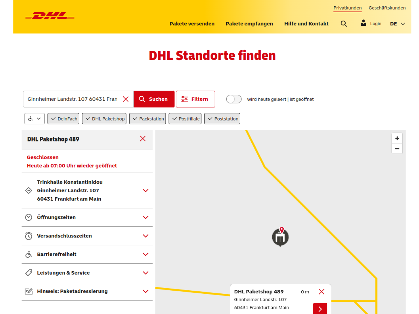 Website-Screenshot von Trinkhalle Konstantinidou