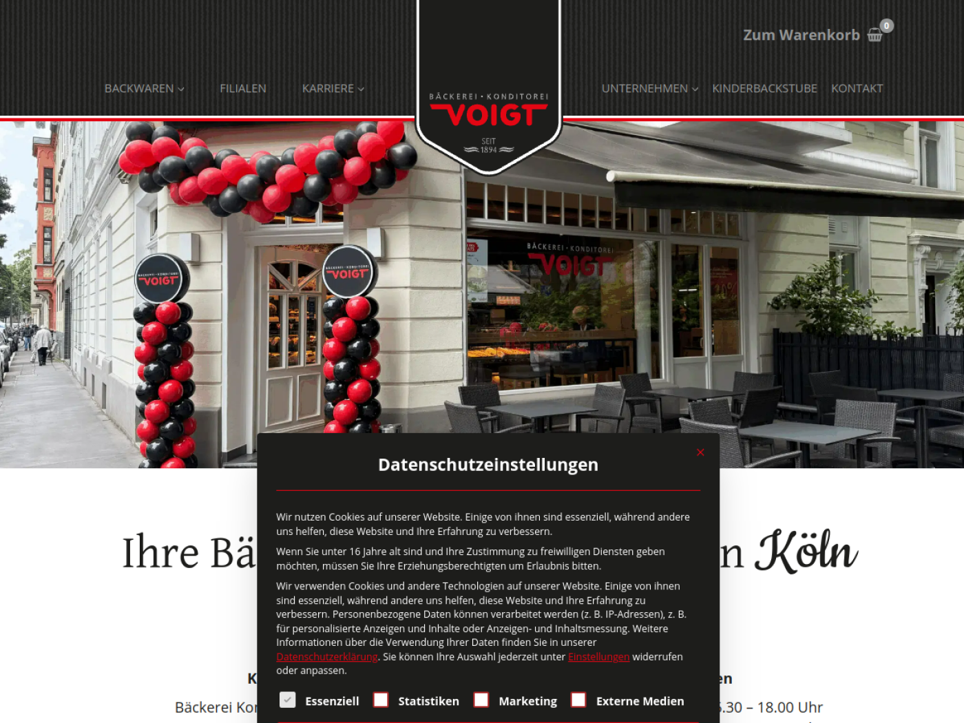 Website-Screenshot von Voigt