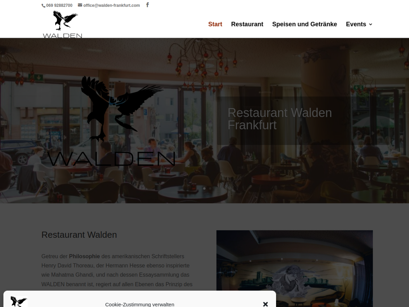 Website-Screenshot von Walden