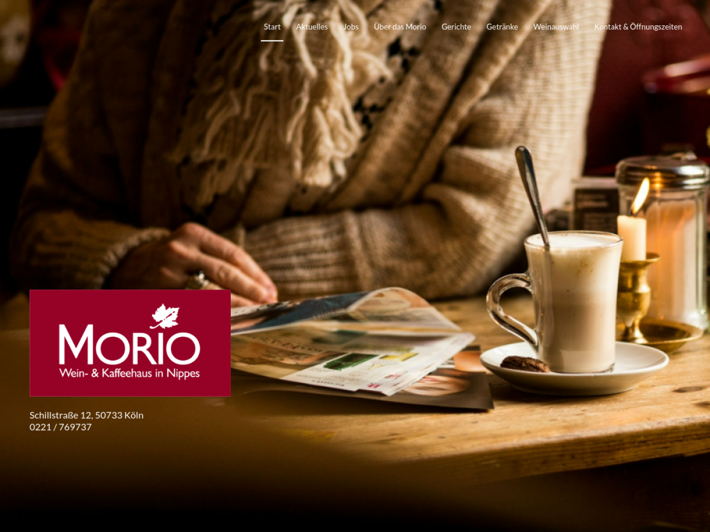 Website-Screenshot von Weinstube Morio