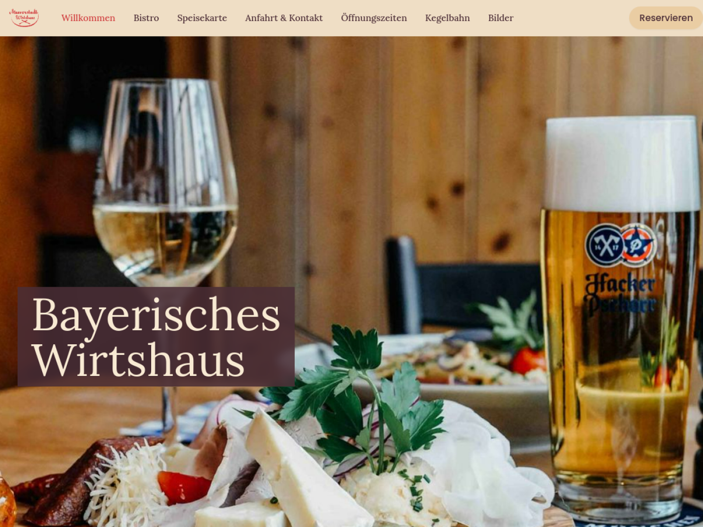 Website-Screenshot von Wirtshaus Maxvorstadt
