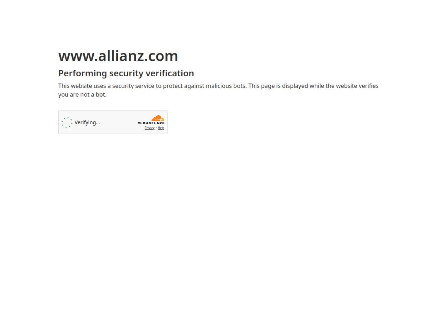 Website-Screenshot von Allianz SE