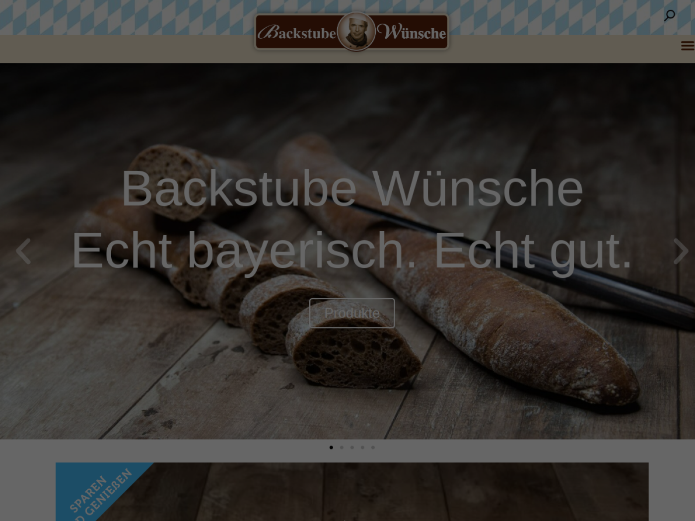 Website-Screenshot von Backstube Wünsche