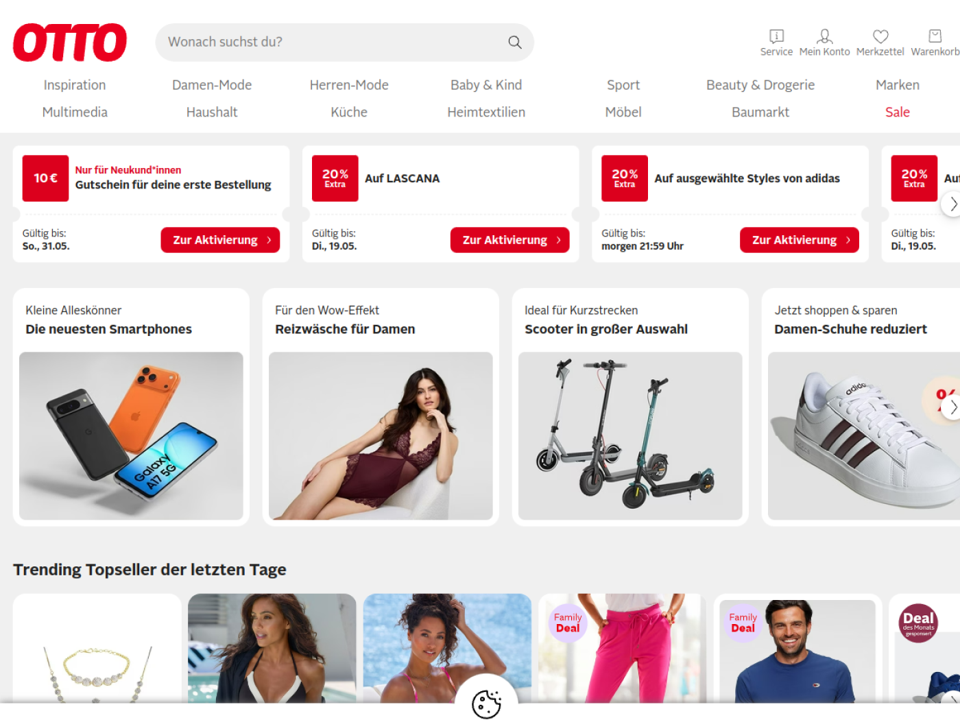 Website-Screenshot von Otto