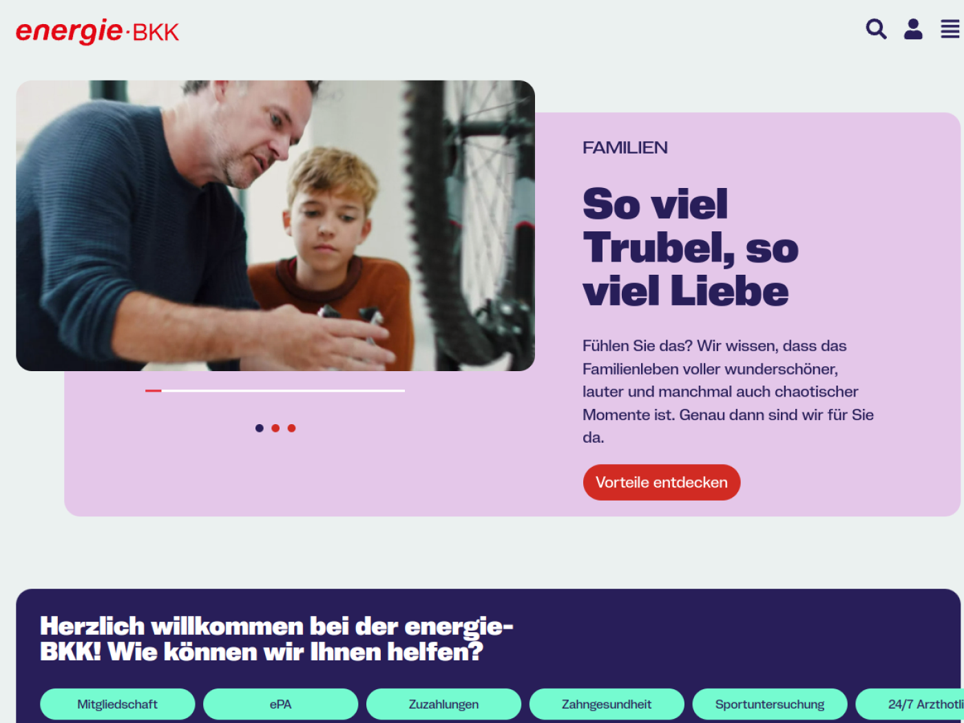 Website-Screenshot von E.ON Betriebskrankenkasse