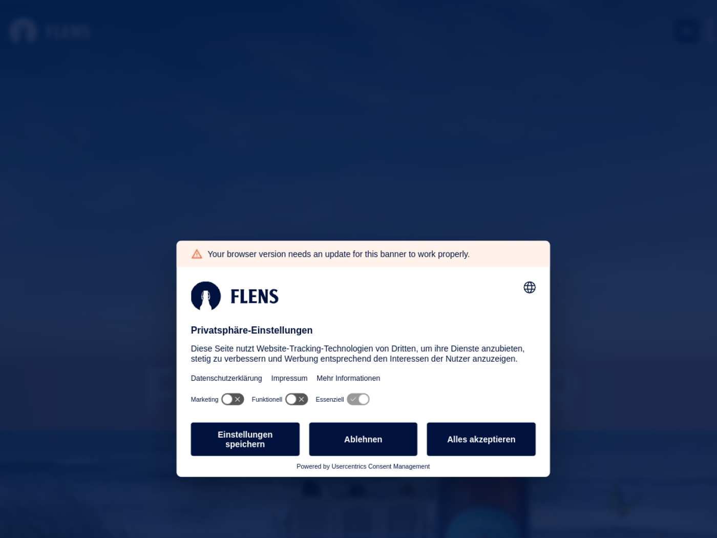 Website-Screenshot von Flensburger Brauerei