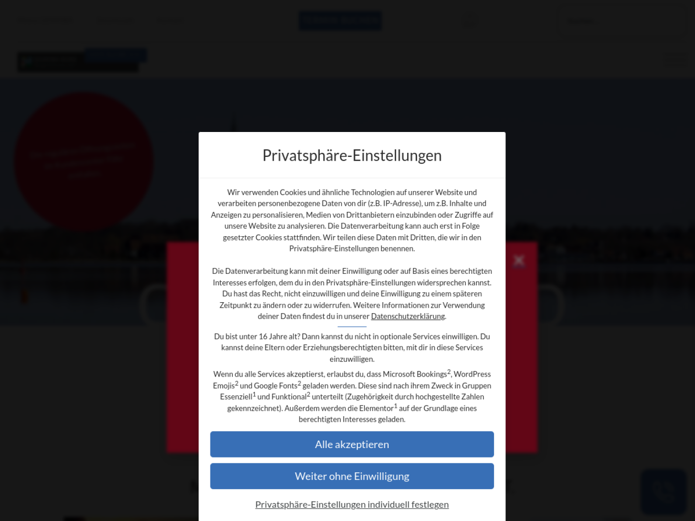Website-Screenshot von GEWOBA Nord Baugenossenschaft