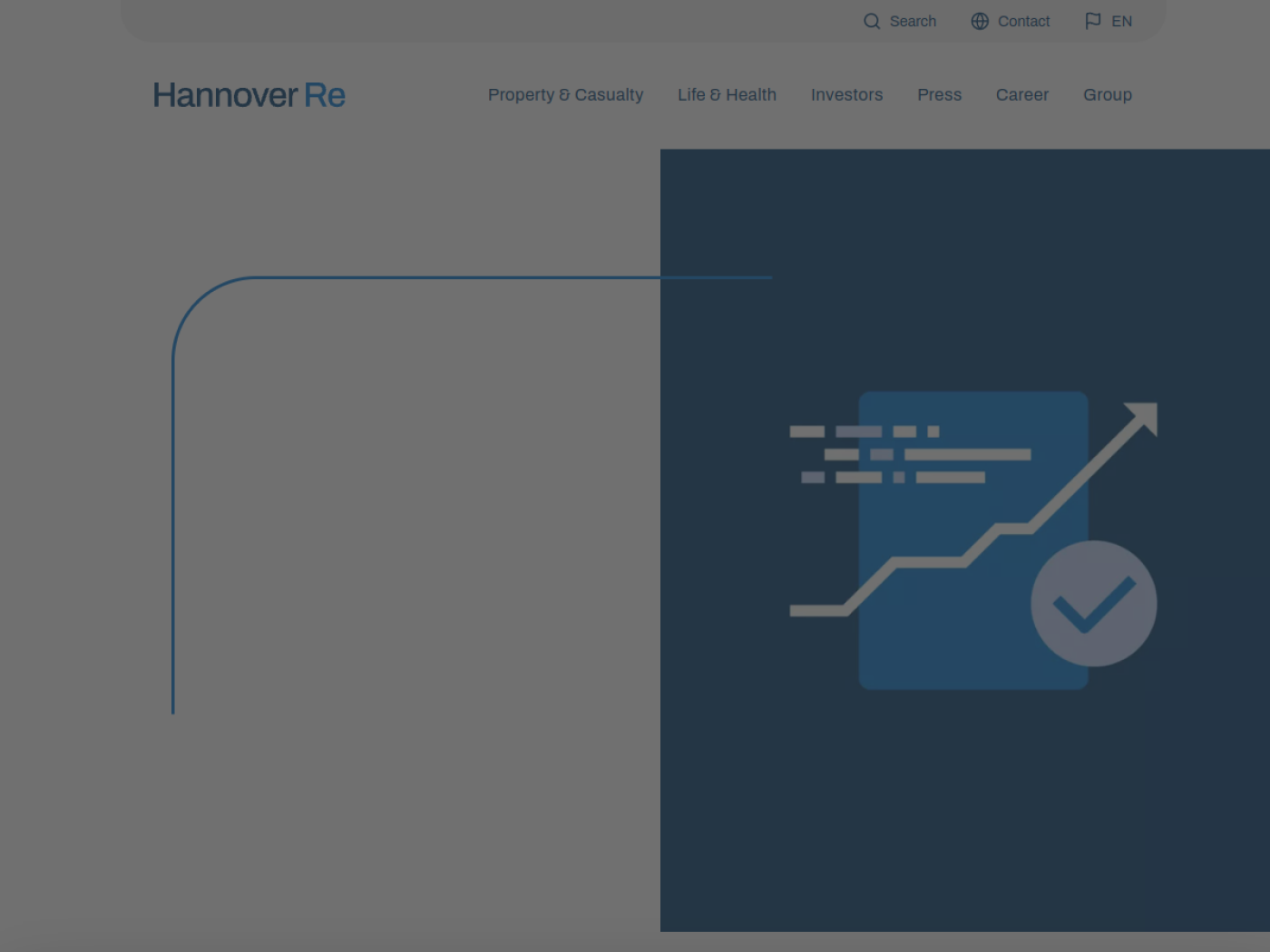 Website-Screenshot von Hannover Rück SE