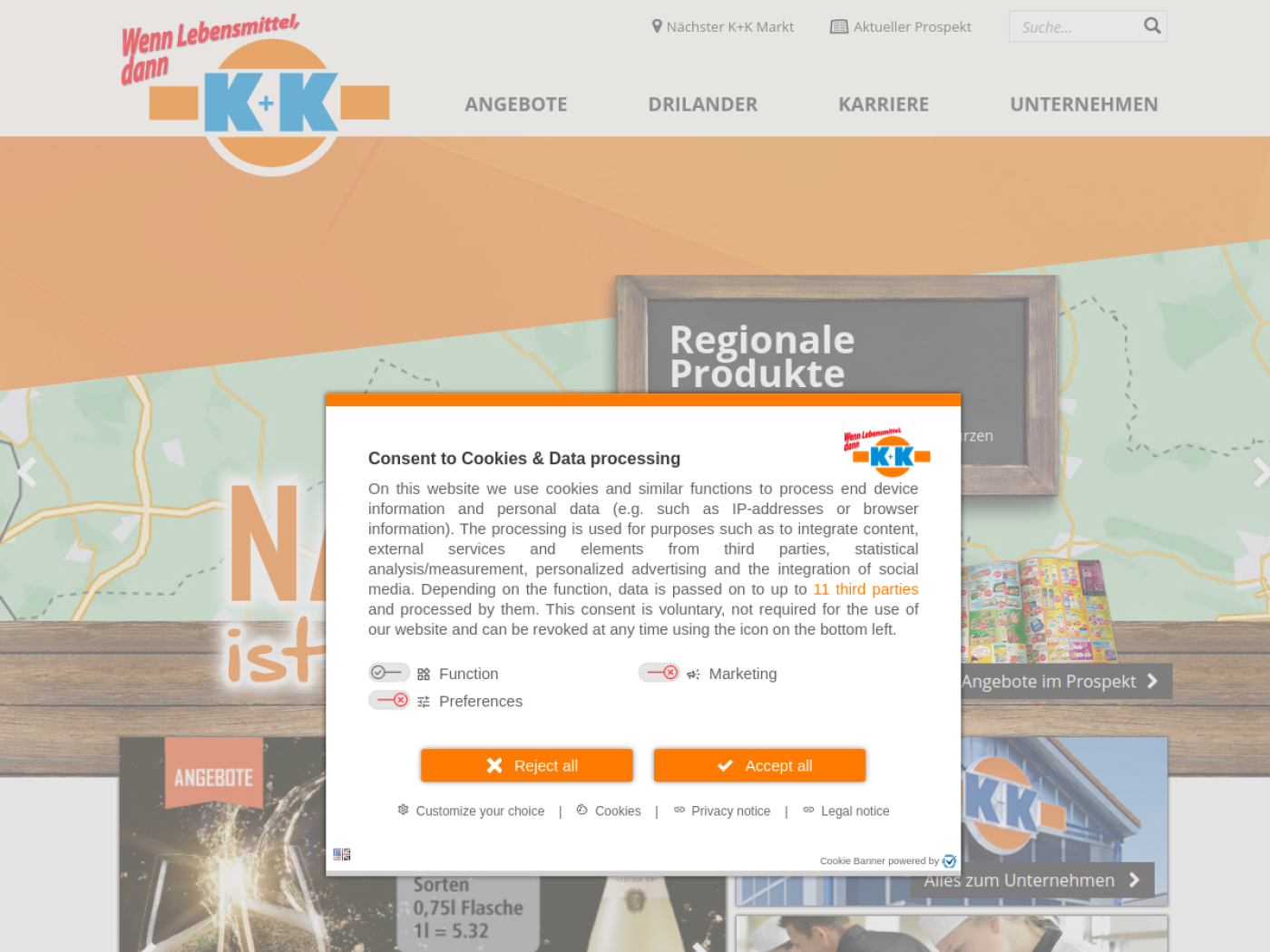 Website-Screenshot von K+K Klaas & Kock