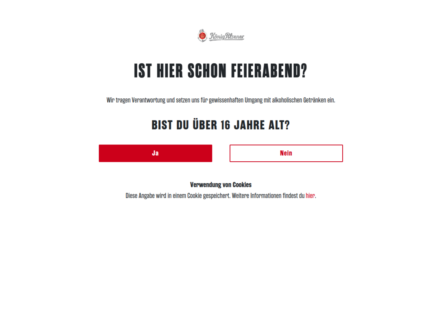 Website-Screenshot von König-Brauerei