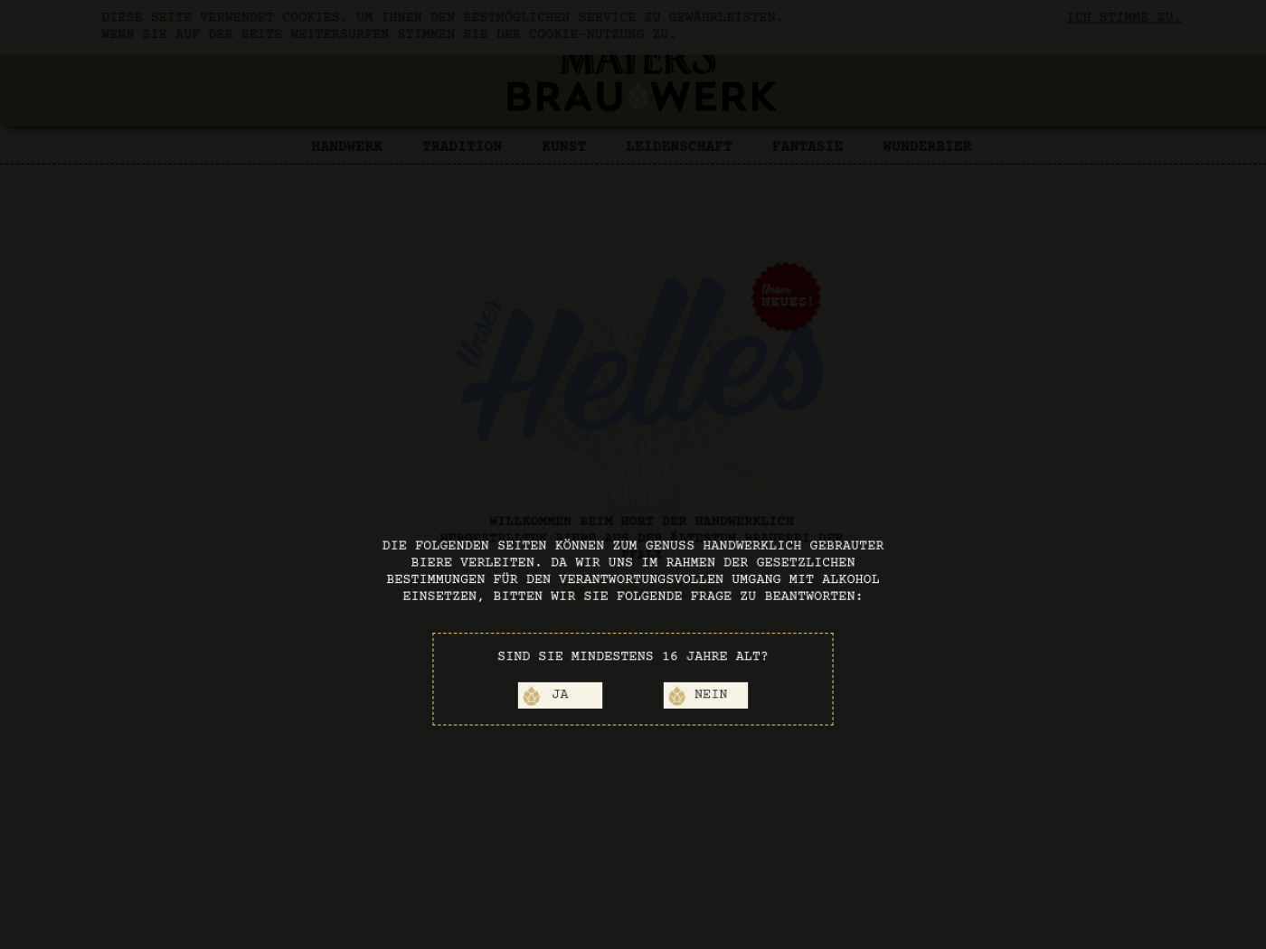 Website-Screenshot von Privatbrauerei Gebr. Mayer