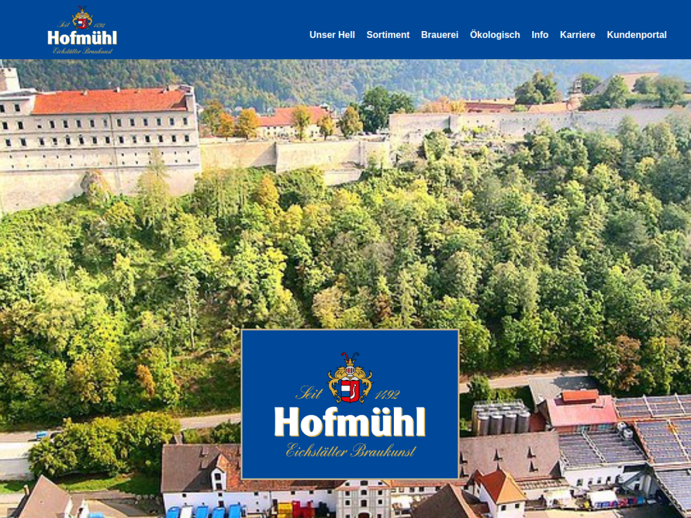 Website-Screenshot von Privatbrauerei Hofmühl