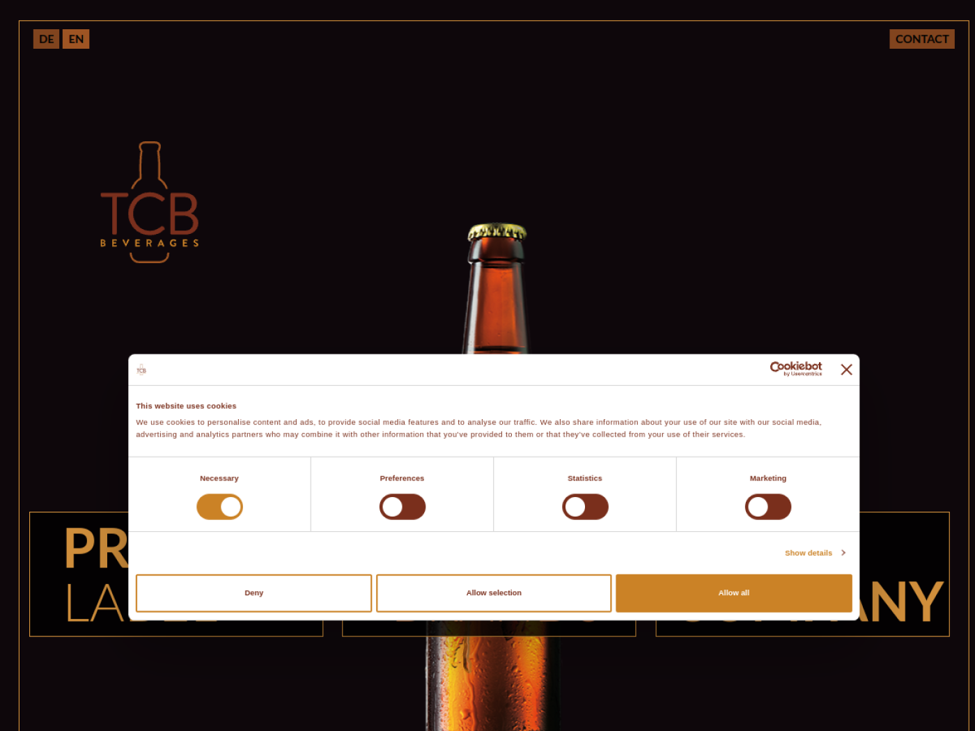 Website-Screenshot von TCB Beteiligungsgesellschaft