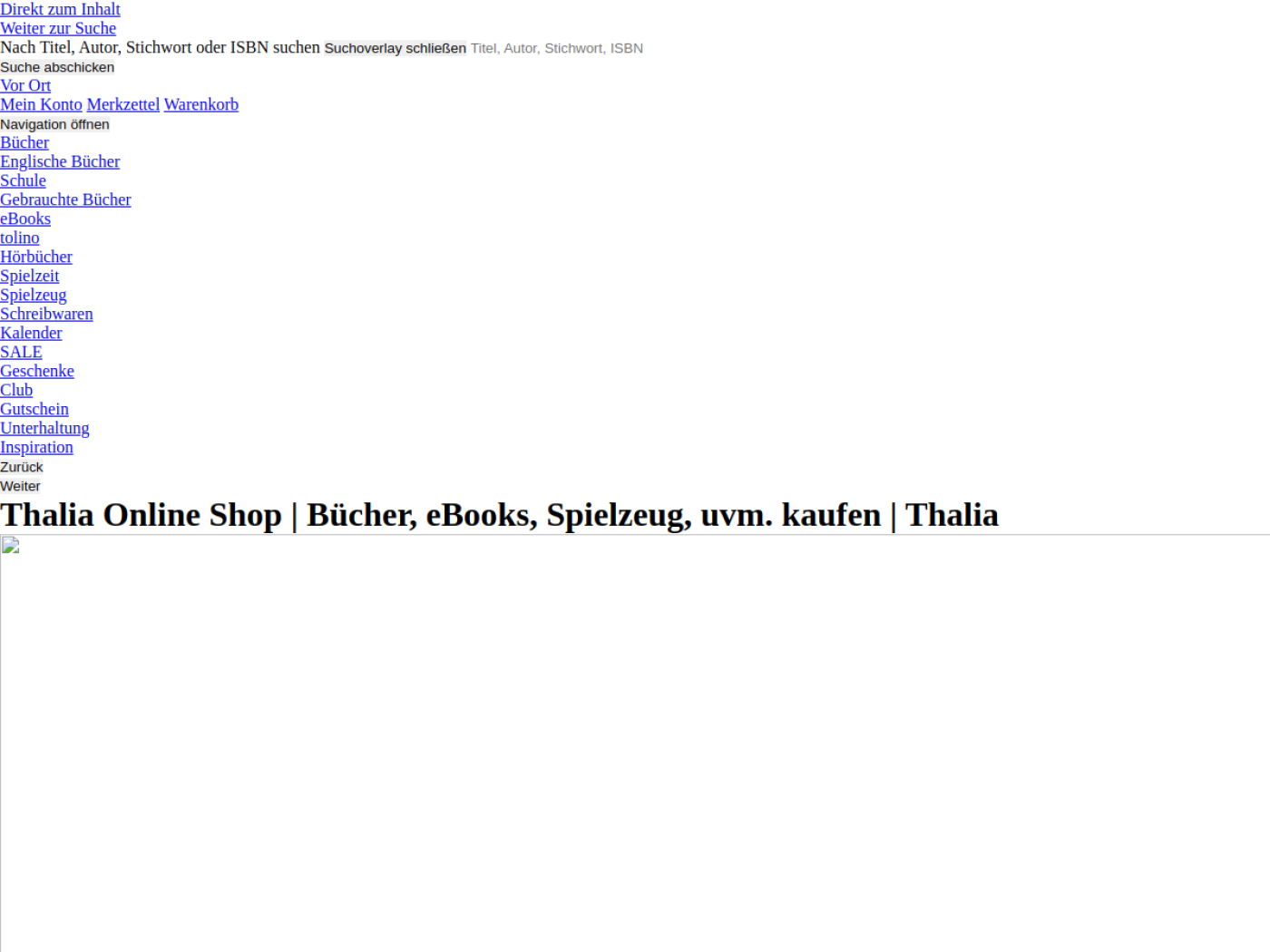 Website-Screenshot von Thalia
